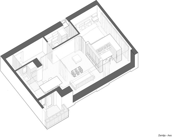 做隔墙秒变灵活实用大空间J9国际集团全屋用帘子(图12)